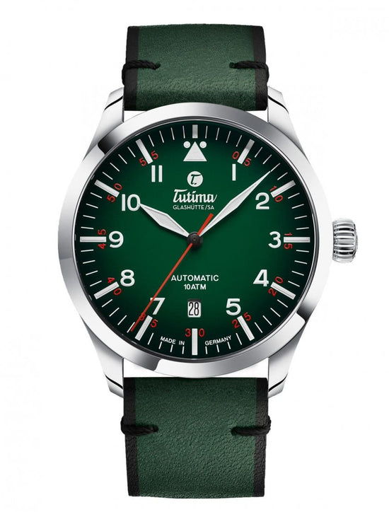 Tutima Grand Flieger Flieger Automatic Night Green Dial 6105-29