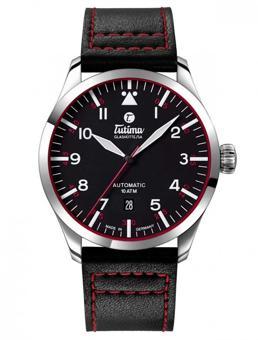 Tutimka Grand Flieger Flieger Leather strap Automatic Watch
