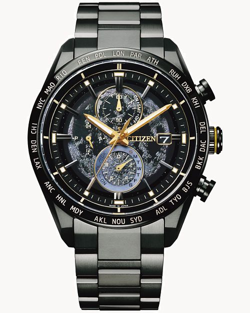 Citizen HAKUTO-R Black Dial Super Titanium Bracelet Watch AT8185-71E