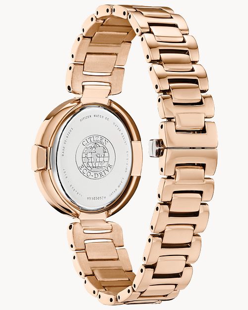 Citizen Women's Capella Eco-Drive Watch - Pink Gold-Tone, Silver Dial, Sapphire Crystal - View #8