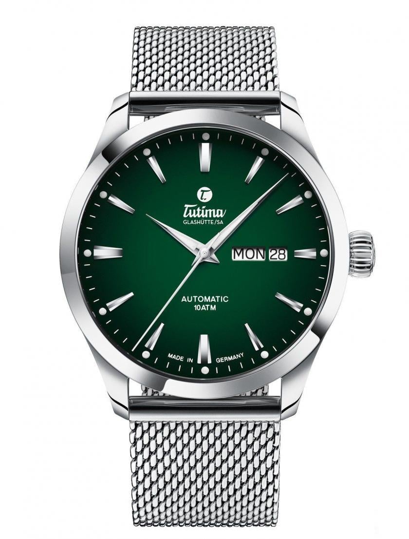 Sky Automatic Green Dial Tutima Wrist Watch 6105-24