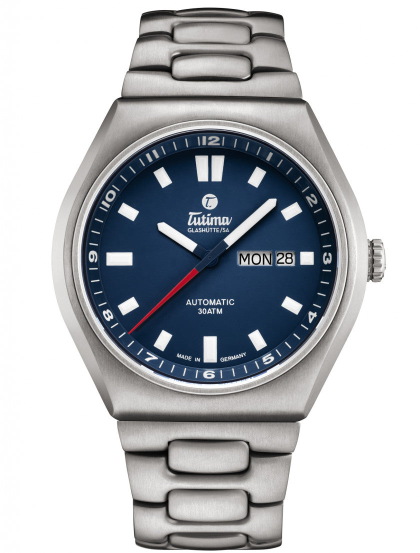 Tutima M2 Coastline Titanium Automatic Sapphire Blue Dial Watch 6150-02