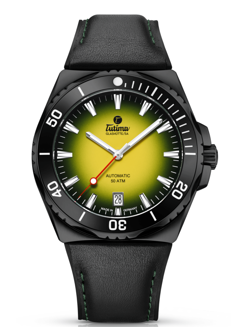 Tutima M2 Seven Seas S 40mm Watch Yellow Dial 6156-11
