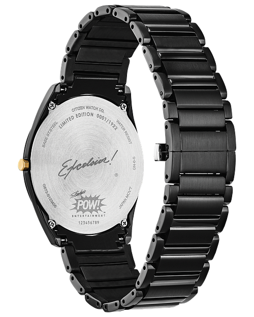 Citizen Stan Lee Black Dial Stainless Steel Bracelet Watch AR3077-56W