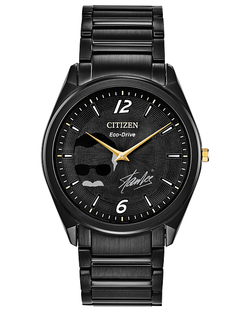 Citizen Stan Lee Black Dial Stainless Steel Bracelet Watch AR3077-56W