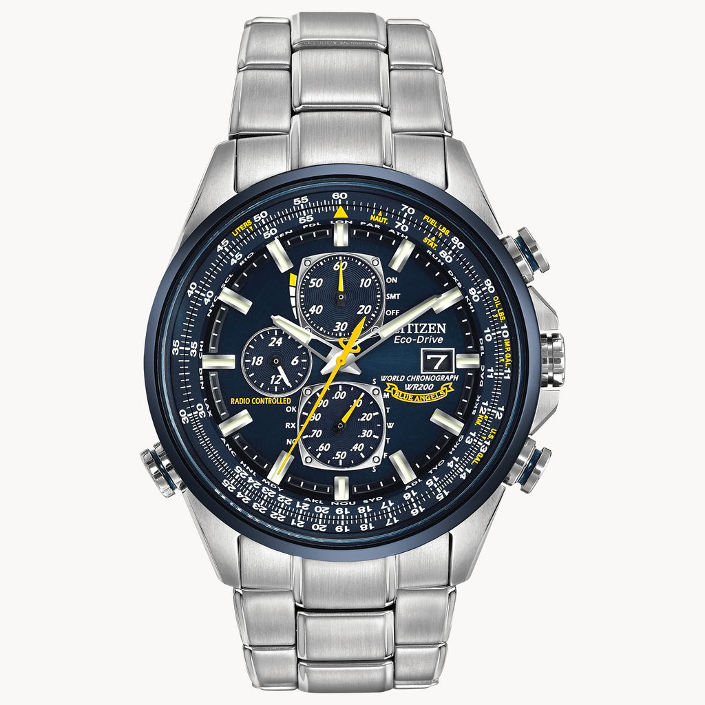 【手渡し歓迎】AGIO PRECISIONE TSK 19インチ 8J アメ鍛 Citizen World Chronograph A-T Men Watch AT8020-54L