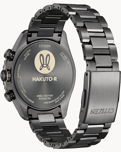 Citizen HAKUTO-R Black Dial Super Titanium Bracelet Watch AT8185-71E