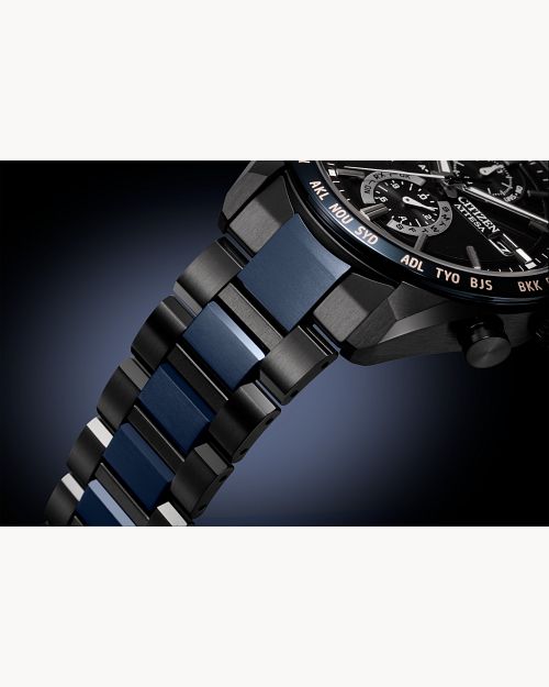 Load image into Gallery viewer, Citizen Attesa Black Dial Super Titanium Bracelet Watch AT8187-75E
