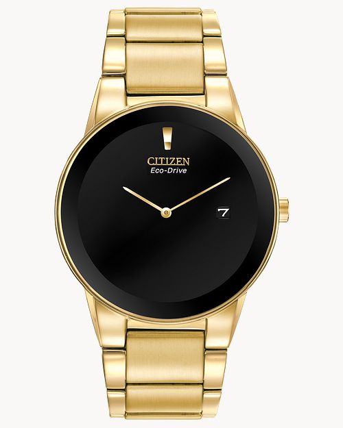 Citizen Axiom Man's Eco-Drive Black Blank Face Watch AU1062-56E