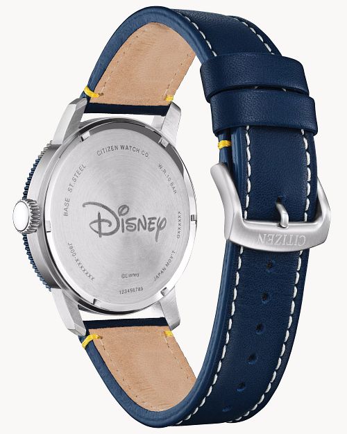 Citizen Donald Duck Blue Dial Leather Strap Watch AW0075-06W