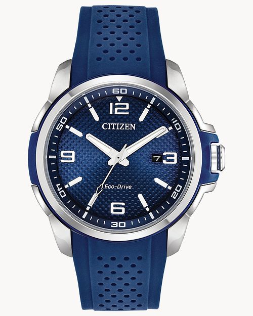 Citizen Weekender Men's Eco-Drive Blue Dial Blue Strap Watch AW1158-05L