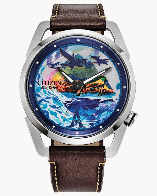 Load image into Gallery viewer, Citizen Avatar Pandora Blue Dial Leather Strap Watch AW2060-02W
