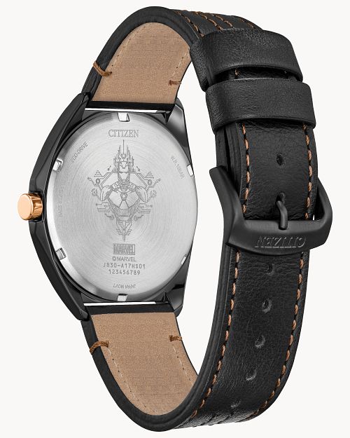 Load image into Gallery viewer, Citizen Tony Stark &amp;#39;63 Black Dial Leather Strap Watch AW2075-05W
