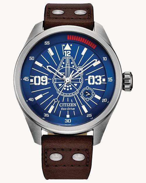 Load image into Gallery viewer, Citizen Han Solo Blue Dial Leather Strap Watch AW5009-03W
