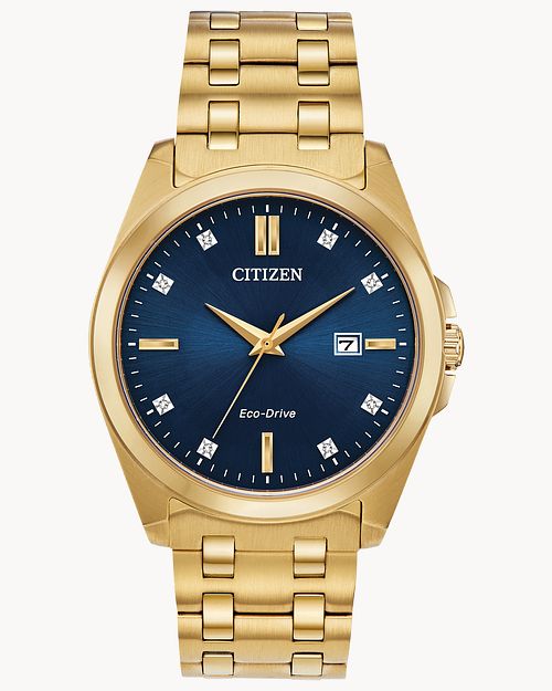 Citizen Peyten Blue Dial Gold Stainless Steel Watch BM7103-51L