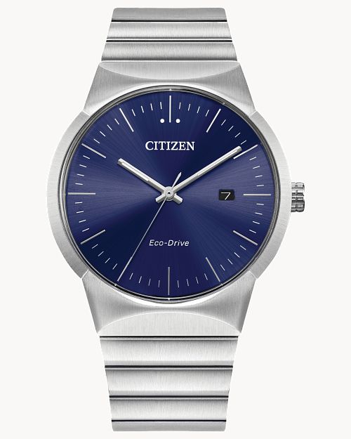 Citizen Axiom Blue Dial Stainless Steel Bracelet Watch BM7580-51L