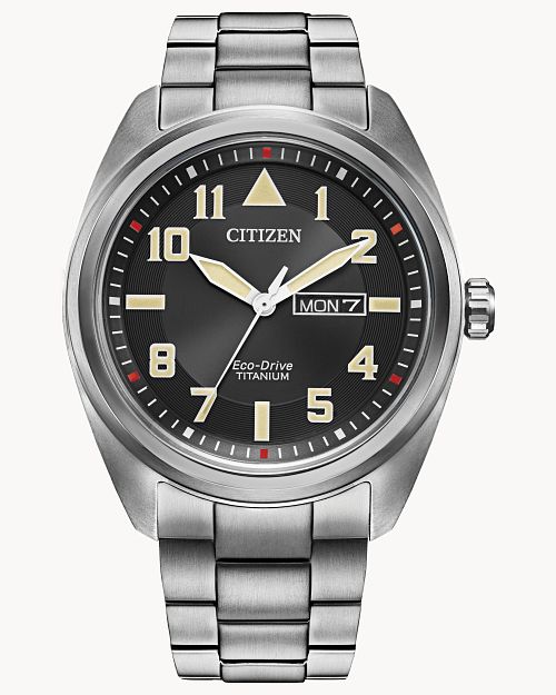 Citizen Garrison Black Dial Super Titanium Watch BM8560-53E