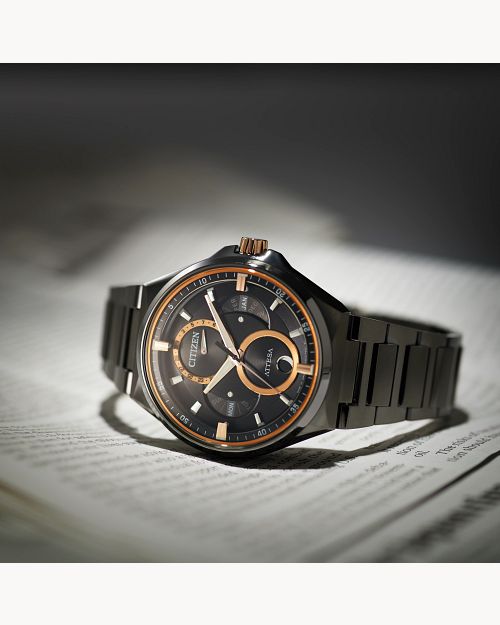Citizen Attesa Black Dial Super Titanium Bracelet Watch BU0065-64E