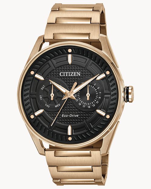 Citizen Weekender Eco-Drive Rose Gold Steel Watch BU4023-54E
