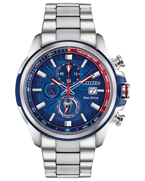 Citizen Spider-Man Eco-Drive Blue Dial Watch CA0429-53W