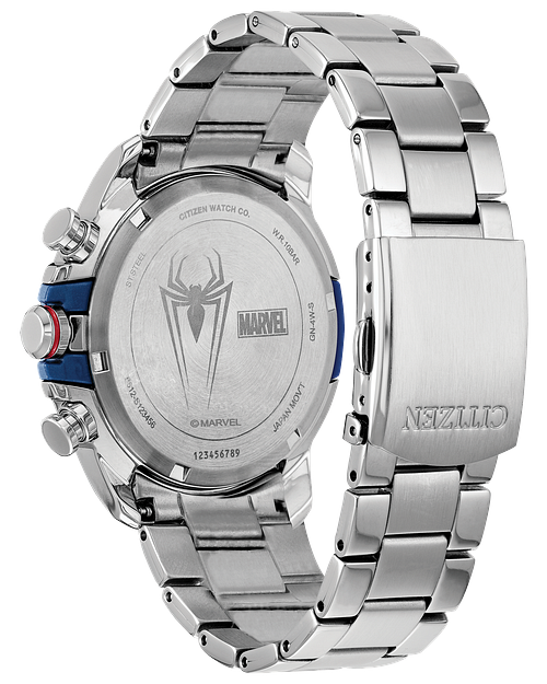 Citizen Spider-Man Eco-Drive Blue Dial Watch CA0429-53W