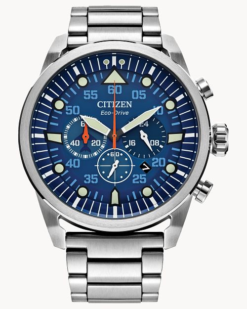Citizen Avion Blue Dial Stainless Steel Bracelet Watch CA4211-72L