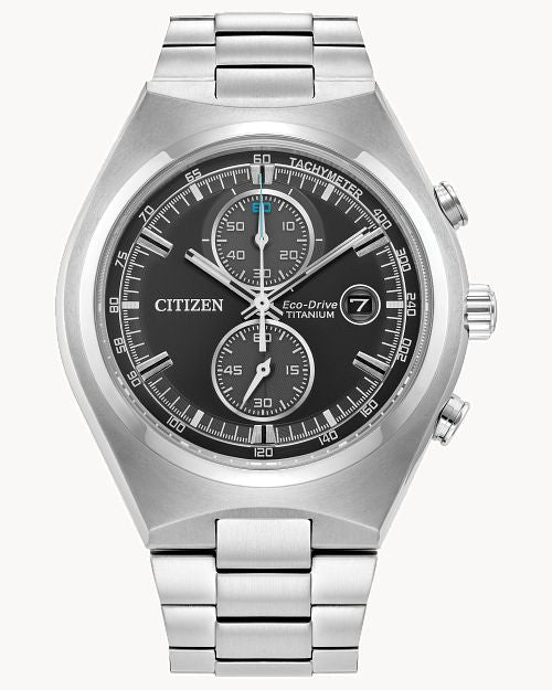 Load image into Gallery viewer, Citizen Brycen Black Dial Super Titanium With DLC Coating Bracelet Watch CA7090-52E

