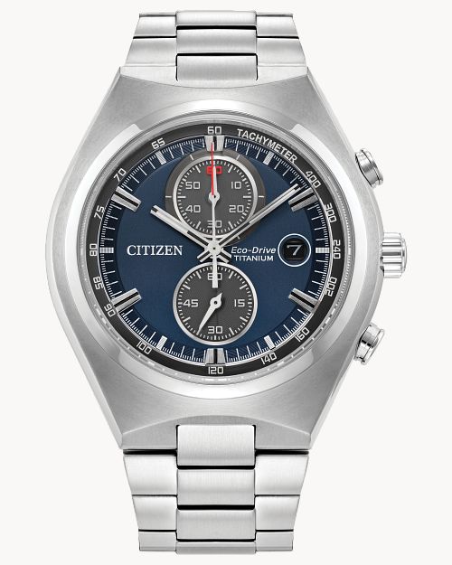 Citizen Attesa Blue Dial Super Titanium Bracelet Watch CA0837-65L