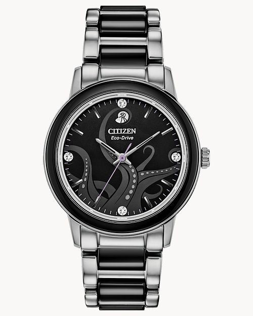 Load image into Gallery viewer, Citizen Ursula Black Dial Stainless Steel Bracelet Watch EM0748-51W
