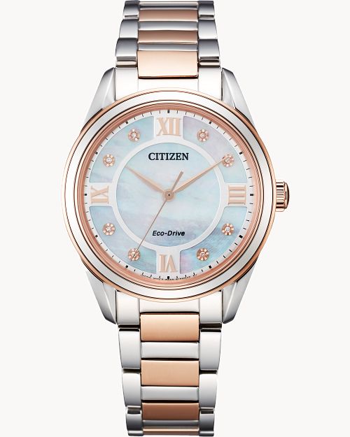 Citizen Arezzo White Dial Stainless Steel Bracelet Watch EM0876-51D