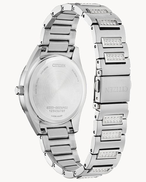 Citizen Silhouette Crystal Blue Dial Stainles Steel Bracelet Watch EM1020-57L