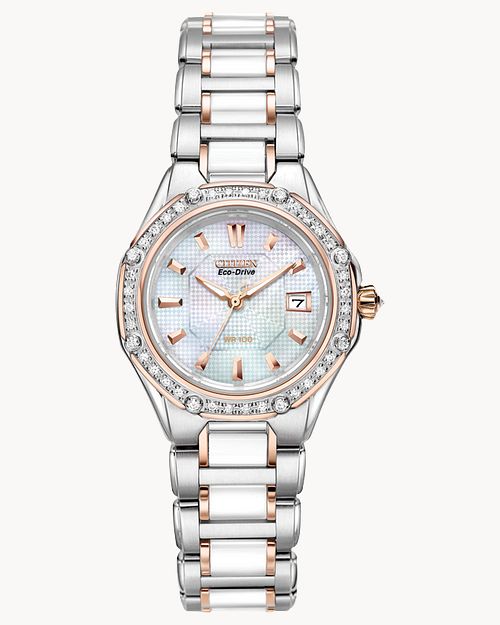 Load image into Gallery viewer, Citizen Octavia Ladies Two-Tone Sapphire Watch EW2196-52D
