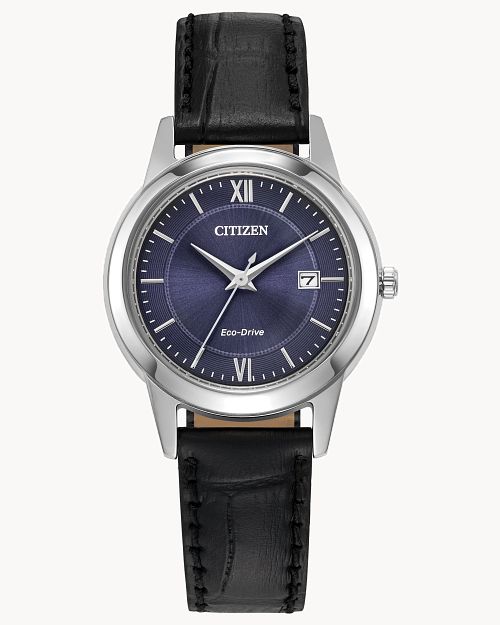 Load image into Gallery viewer, Citizen Classic Blue Dial Leather Strap Watch FE1087-01L
