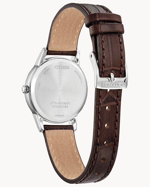 Load image into Gallery viewer, Citizen Classic Silver-Tone Dial Leather Strap Watch FE1087-28A

