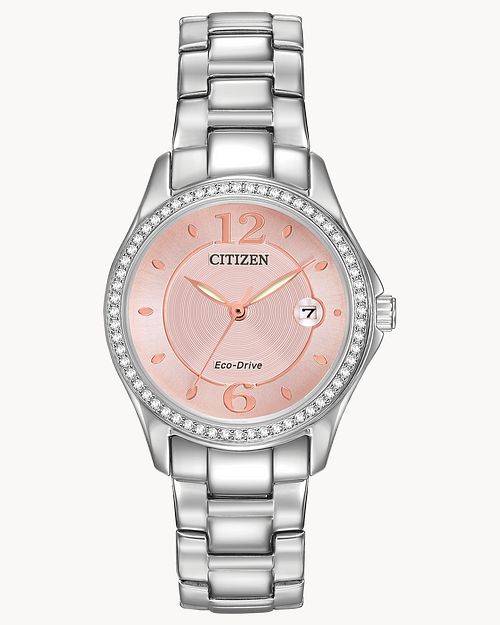 Citizen Silhouette Crystal Ladies Eco-Drive Pink Watch FE1140-86X