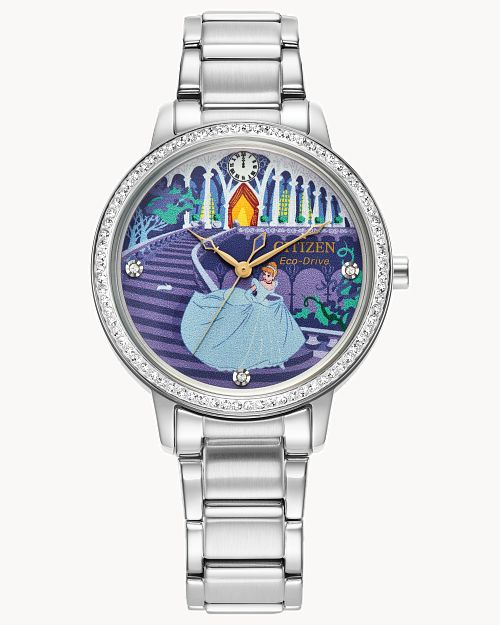 Load image into Gallery viewer, Citizen Disney Princess Cinderella Box Set Blue Dial Stainles Steel watch FE7041-51W
