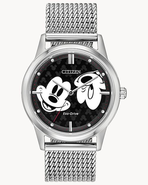 Citizen Mickey Mouse Black Dial Stainless Steel Watch FE7060-56W