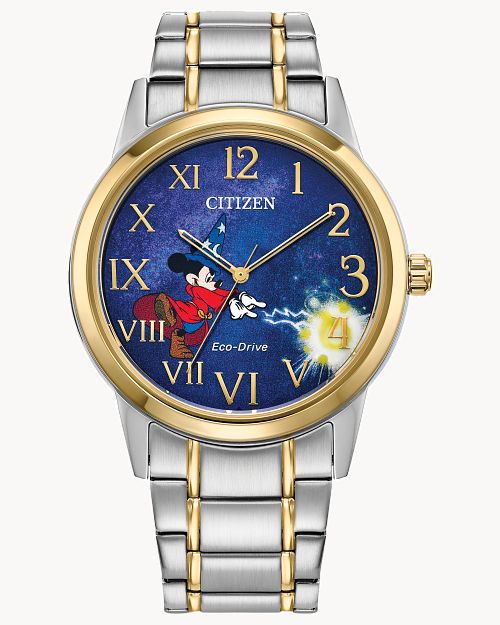 Load image into Gallery viewer, Citizen Sorcerer&amp;#39;s Apprentice Mickey Blue Dial Watch FE7064-71W
