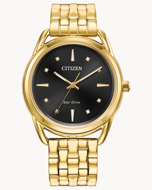 Load image into Gallery viewer, Citizen Dress Classics Black Dial Stainless Steel Watch FE7092-50E
