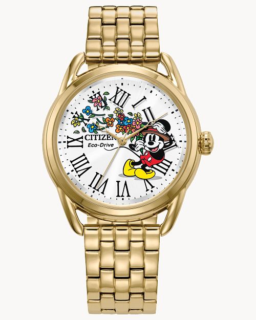 Load image into Gallery viewer, Citizen Mickey Classic Silver-Tone DIal Stainless Steel Watch FE7093-57W
