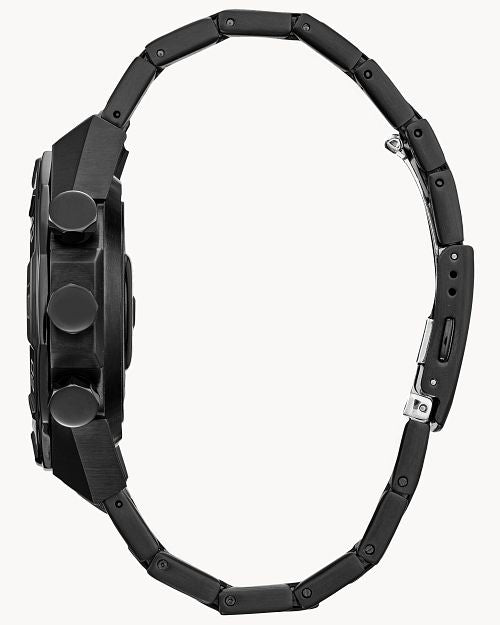 Citizen Smart Hybrid Black Dial Stainless Steel Bracelet Watch JX2005-55E