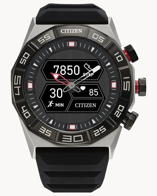 Load image into Gallery viewer, Citizen Smart Hybrid Black Dial Silicone Strap Watch JX2007-09E
