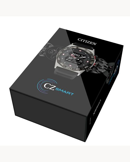 Citizen Smart Hybrid Black Dial Silicone Strap Watch JX2007-09E