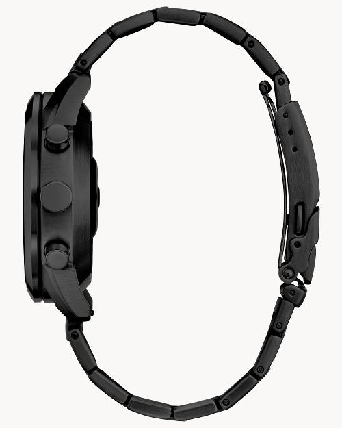 Citizen Smart Hybrid Black Dial Stainless Steel Bracelet Watch JX2017-56E
