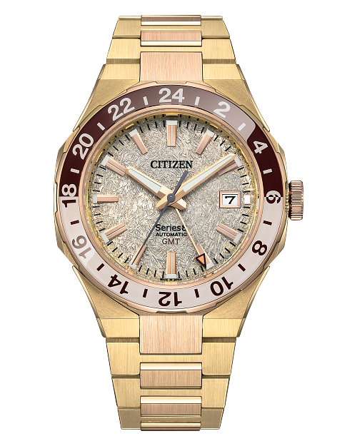 Load image into Gallery viewer, Citizen Series8 GMT Gold-Tone Dial Stainless Steel Bracelet Watch NB6032-53P
