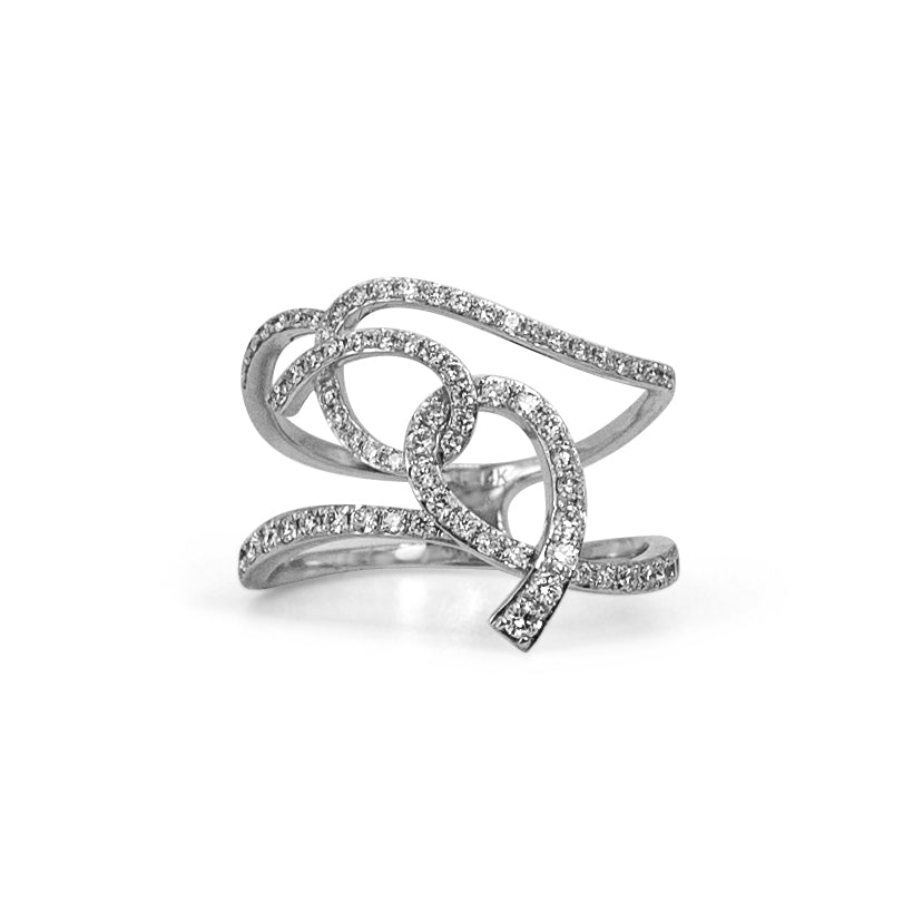 14k Diamond Fashion Design Ring