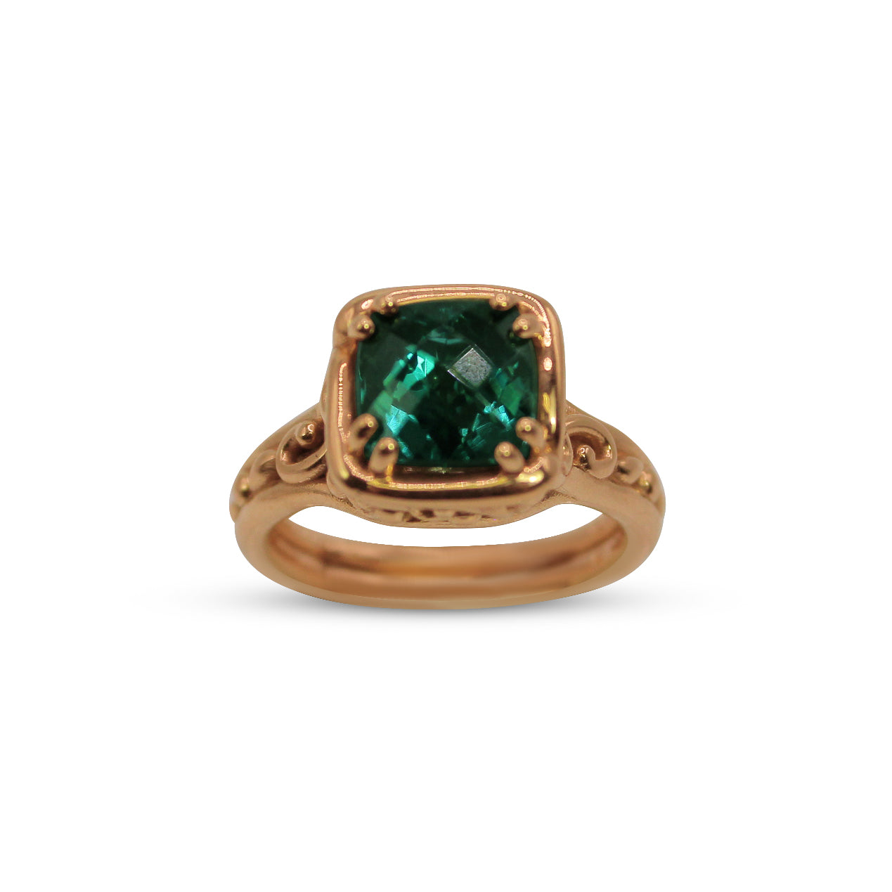 Load image into Gallery viewer, 14k Gold Cushion Tourmaline Fashion Ring
