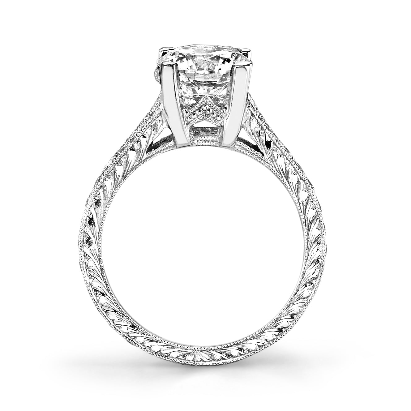 Load image into Gallery viewer, Diamond Filigree Engagement Ring Mounting
