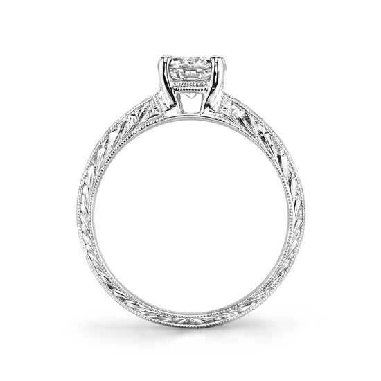 Diamond Milgrain Engagement Ring Mounting