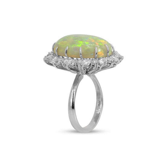 Load image into Gallery viewer, 14k Opal and Diamond Fashion Ring
